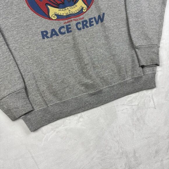 Vintage 1996 Atlanta Sweater Gray Size XL Race Crew Sweatshirt Crewneck Marathon - Picture 4 of 10